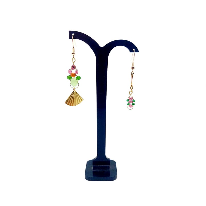 Boucles d'oreilles asymétriques Upcycling