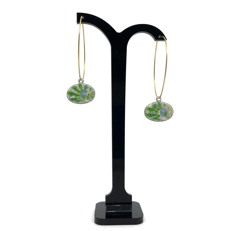 Boucles d'oreilles créoles cuivre émaillé