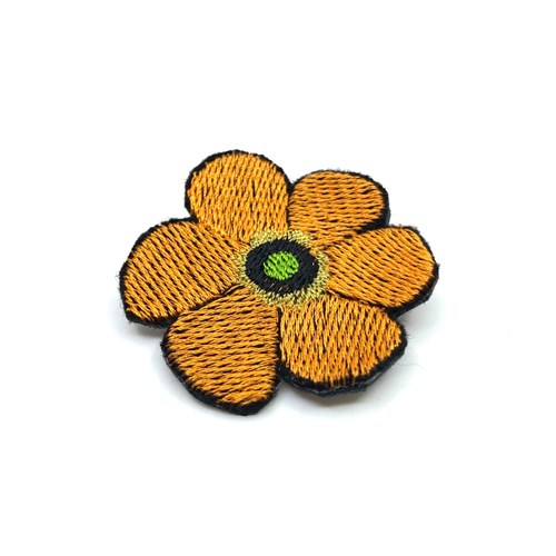 Broche "Fleur" orange