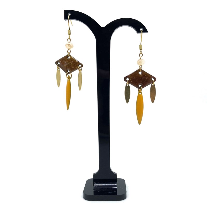 Boucles d'oreilles cuivre émaillé