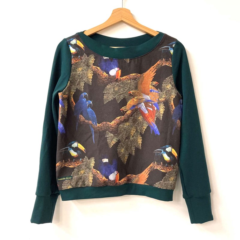 Blouse oiseaux tropicaux XS