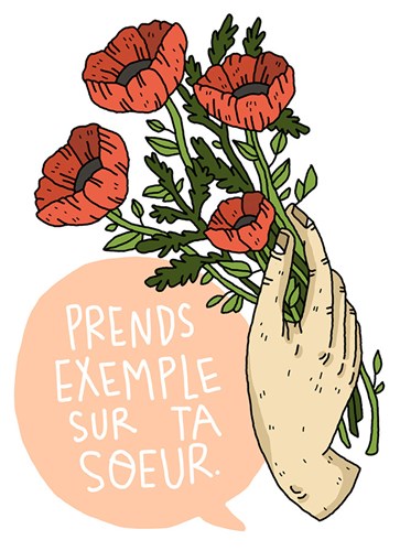 Stickers "Prends exemple sur ta soeur"