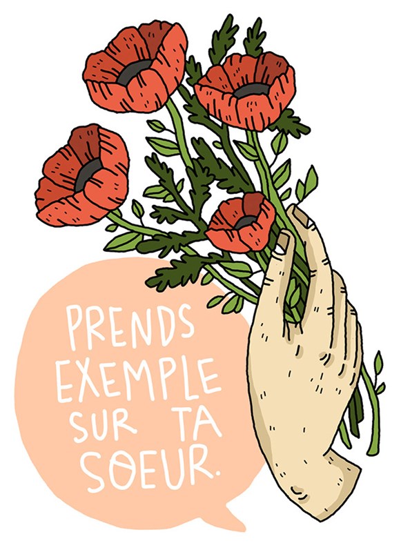Stickers "Prends exemple sur ta soeur"