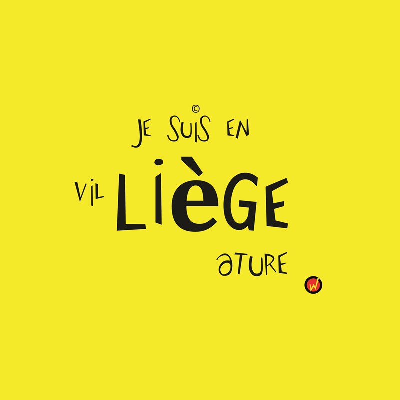 Carte postale "Je suis en viLIEGEature" 12.5cm/12.5cm