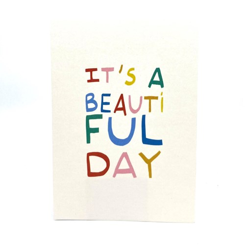 Carte postale "I'ts a beautiful day" + env