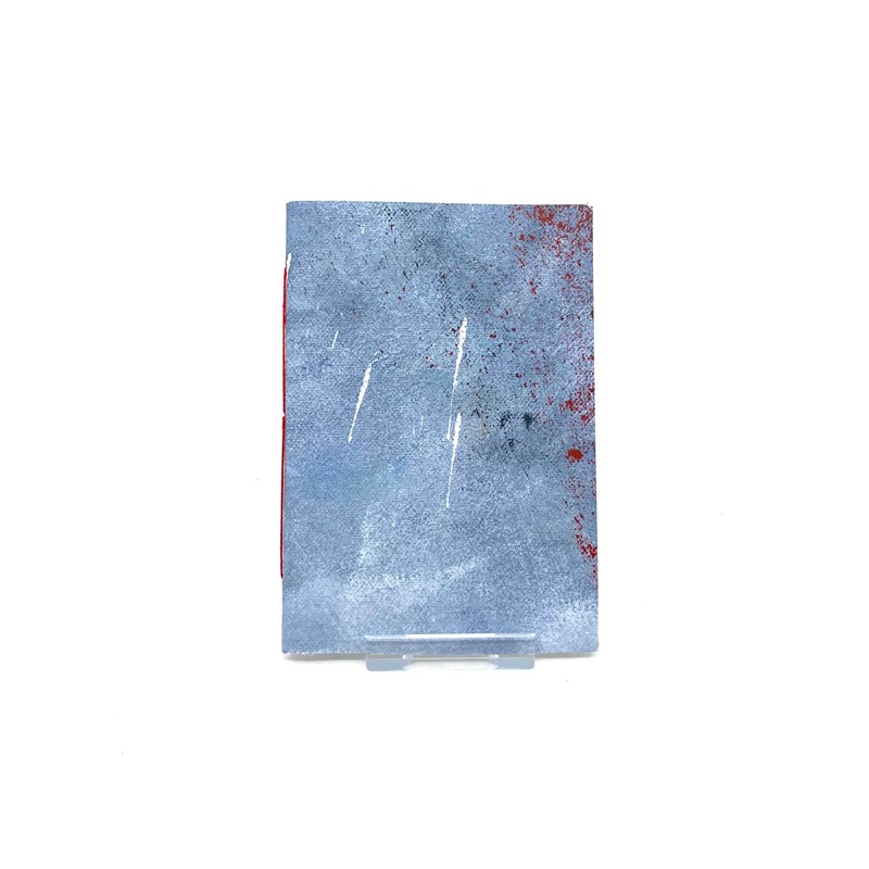 Carnet bleu effet peinture