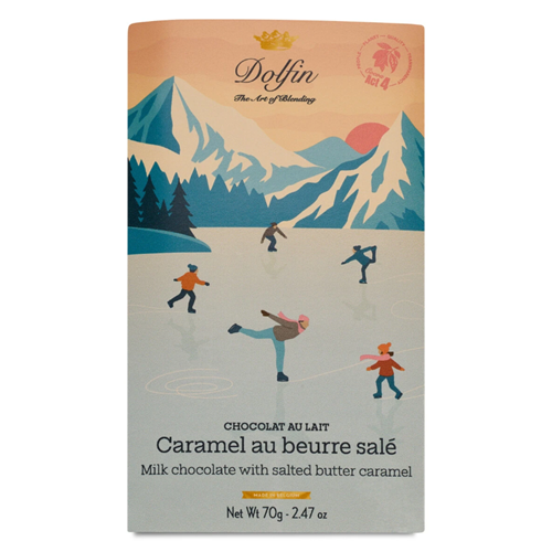 Chocolat au lait - Caramel au beurre salé – Vintage Winter Collection 70gr