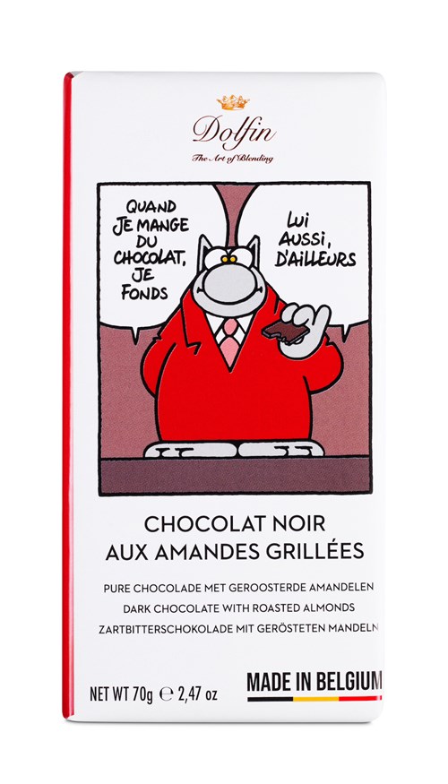 COLLECTION LE CHAT Chocolat noir Amandes grillées 70gr