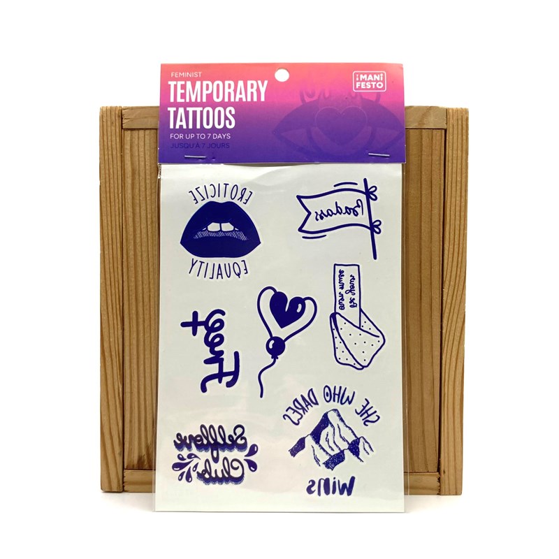 Planche de 6 tattoos "Feminist"