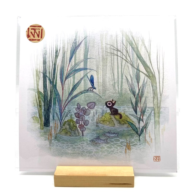 Illustration "La rivière" 21X21