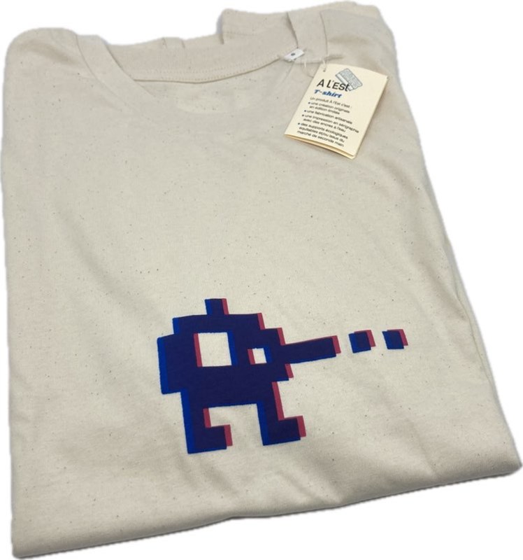 T-shirt "Pixels" écru