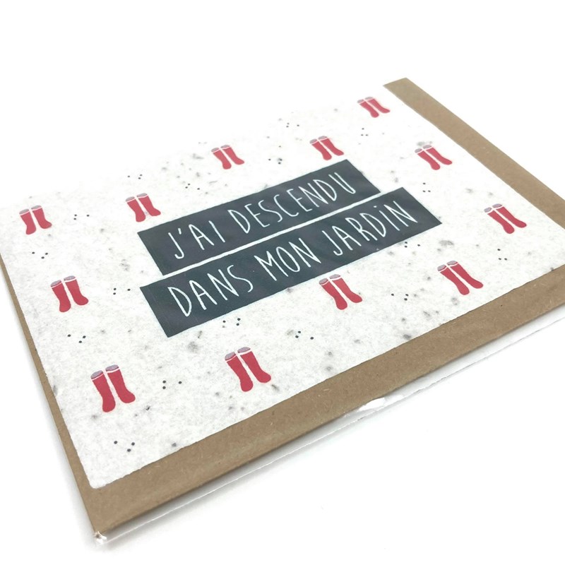 Carte ensemencée "J'ai descendu dans mon jardin"