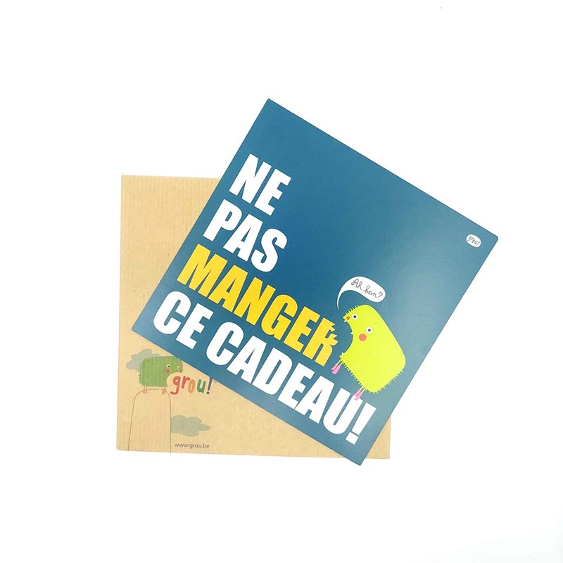 Carte "Ne pas manger ce cadeau"