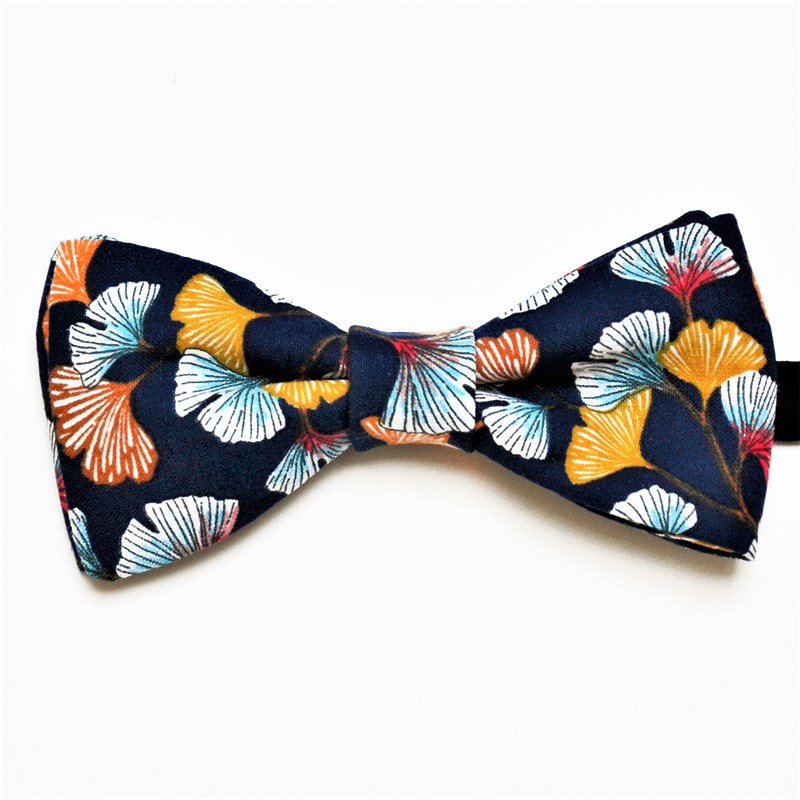 Noeud papillon Spencer motif Ginkgo Biloba