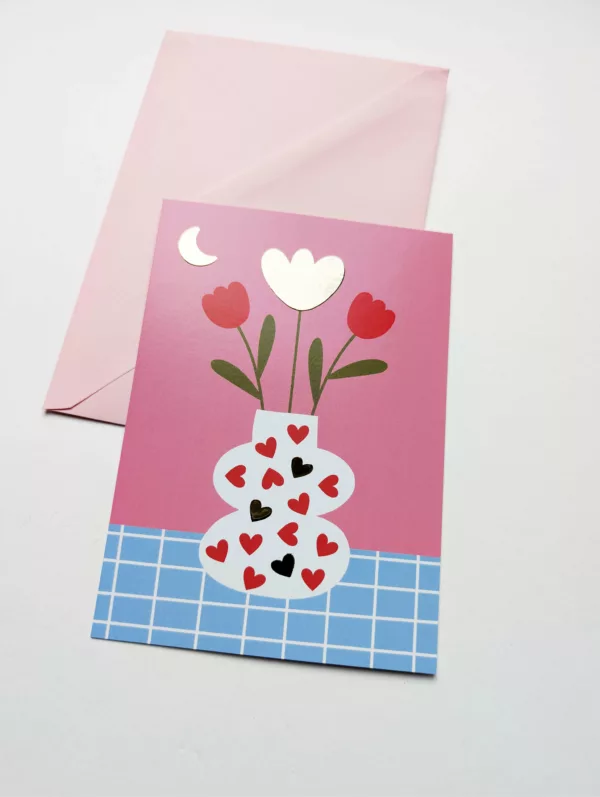 Carte postale -Vase d'amour