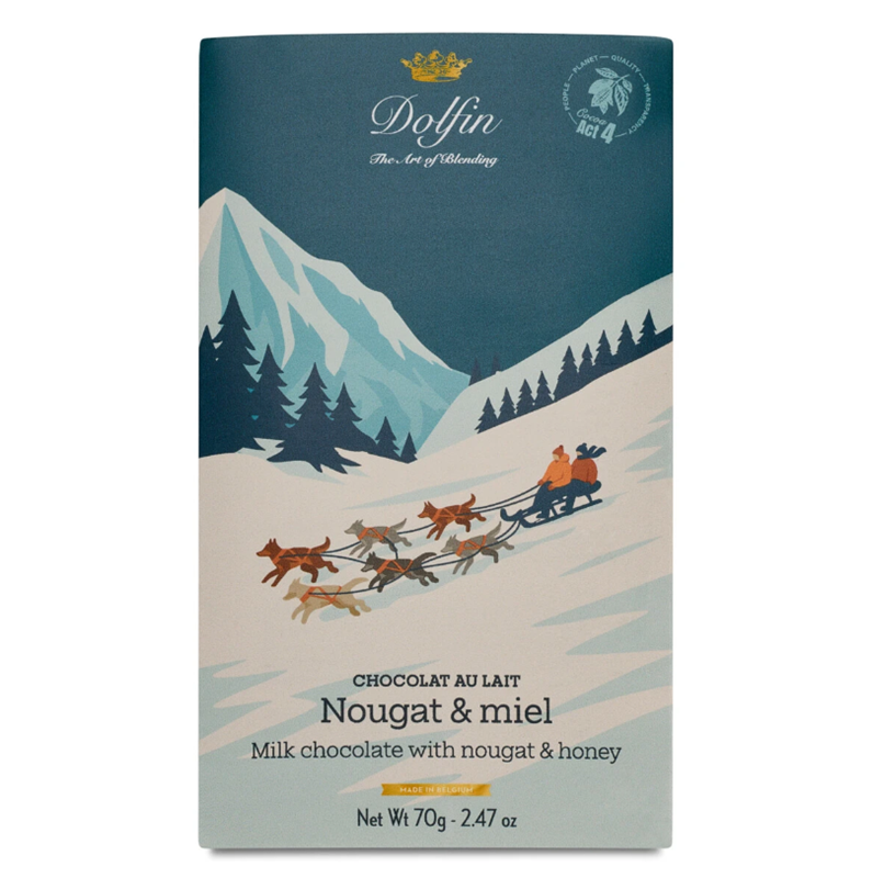 Chocolat au lait - Nougat & Miel – Vintage Winter Collection 70gr