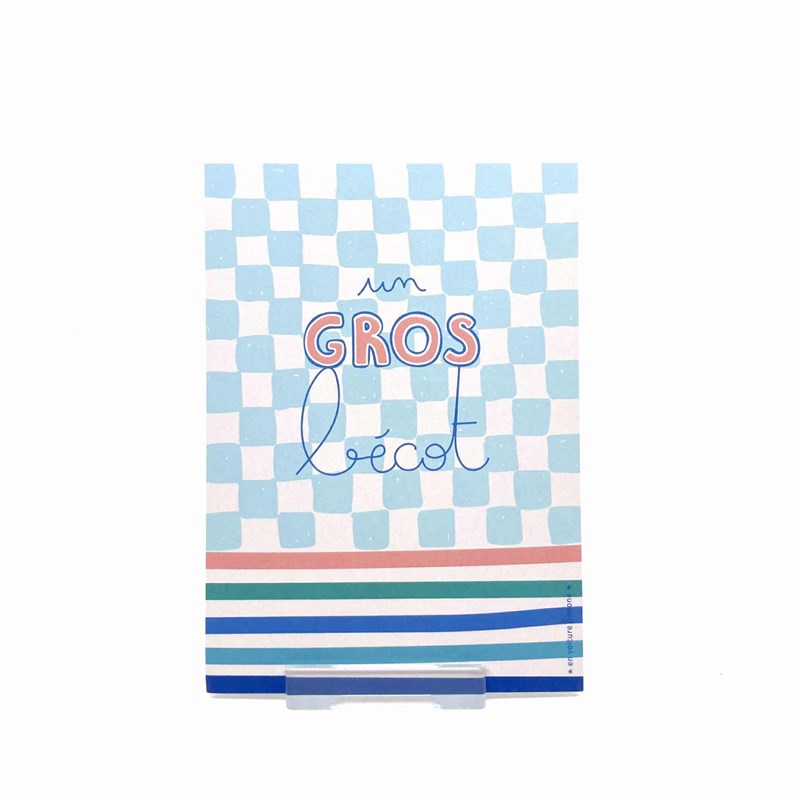 Carte postale "un gros bécot"