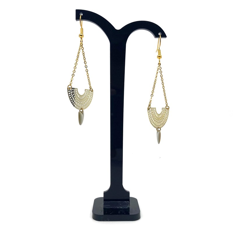 Boucles d'oreilles "Odile" kaki