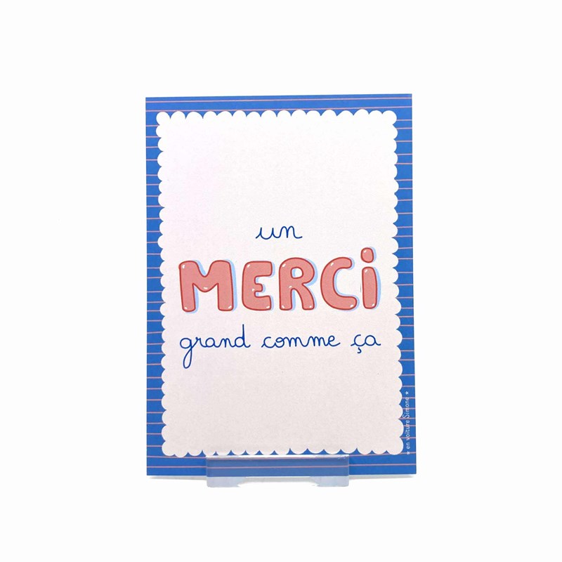 Carte postale "un MERCI grand comme ça"