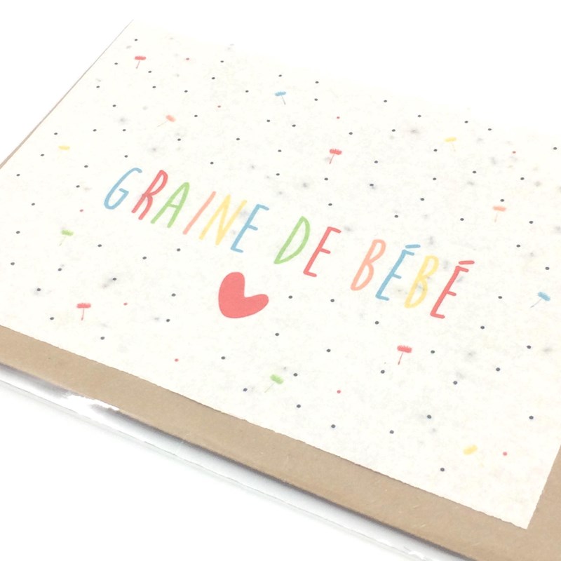 Carte ensemencée "Bébé"