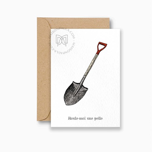 Carte "Roule-moi une pelle" + enveloppe