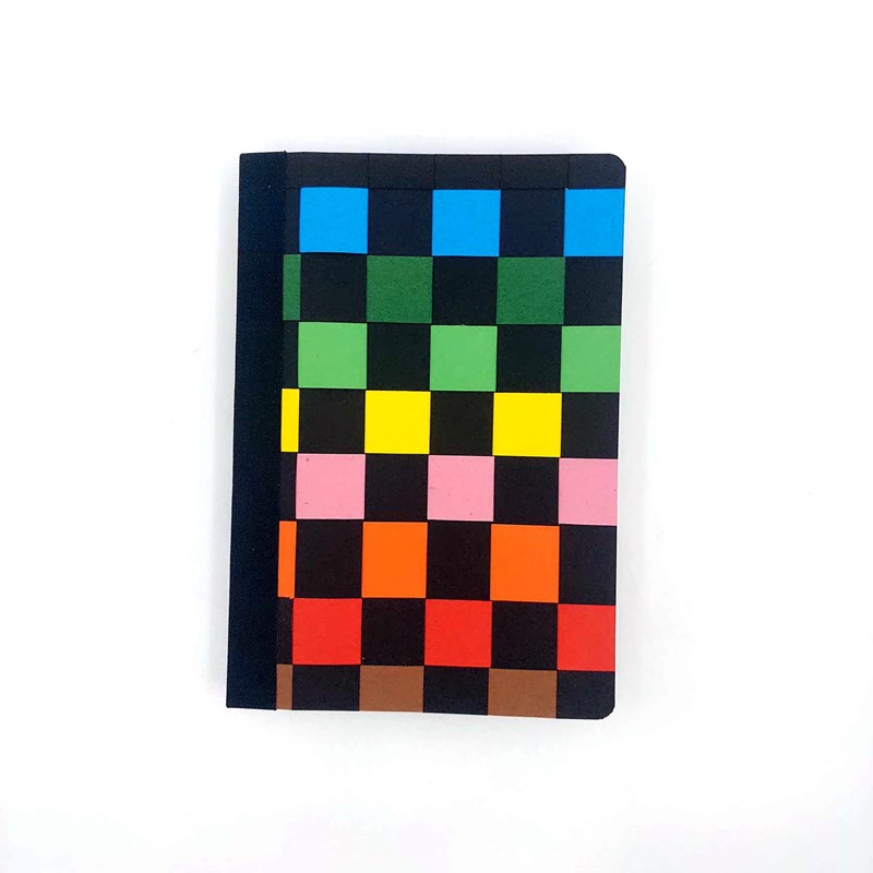 Carnet en papier tressé noir A6