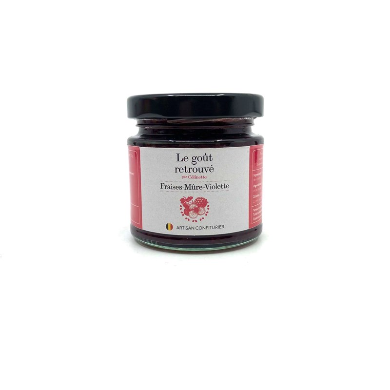 Confiture fraises - mûre - violette 145gr