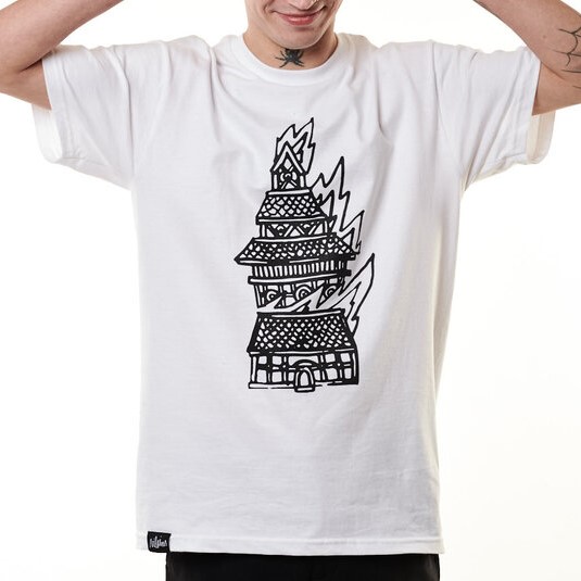 Tshirt "Burning Temple" blanc