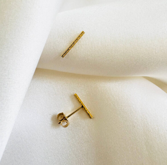 Boucles d’oreilles BARRE TORSADÉE