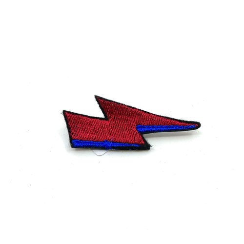 Broche "Eclair" rouge et bleu