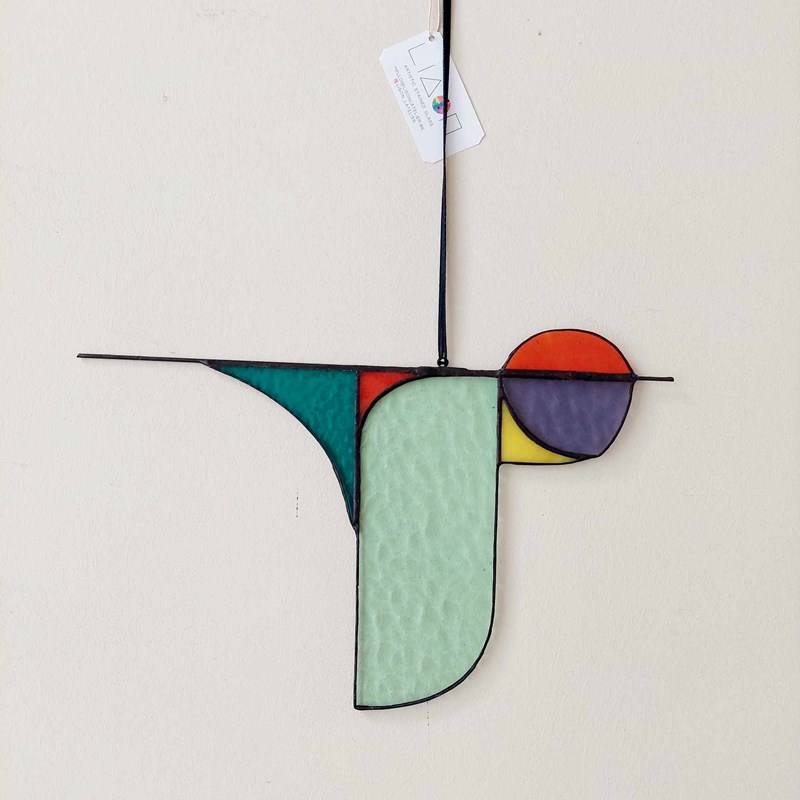 Vitrail Oiseau sixties