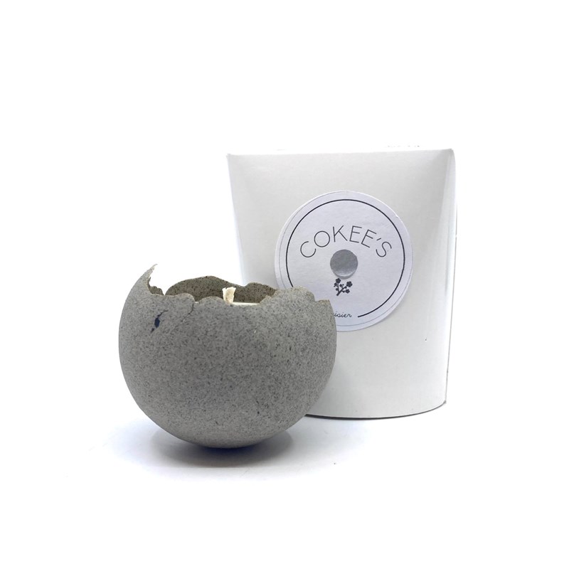 Bougie boule 6cm grise