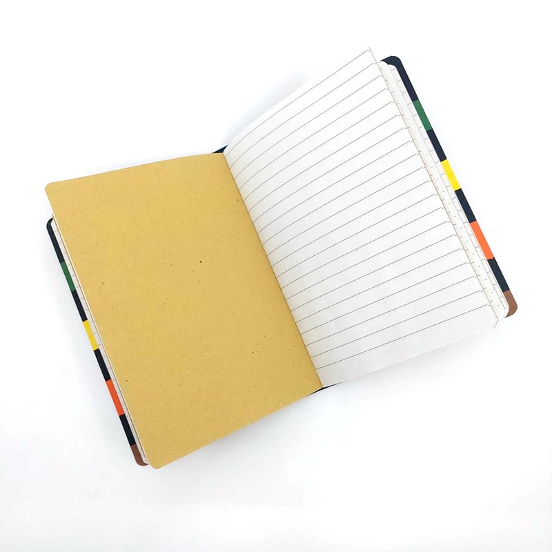 Carnet en papier tressé noir A5