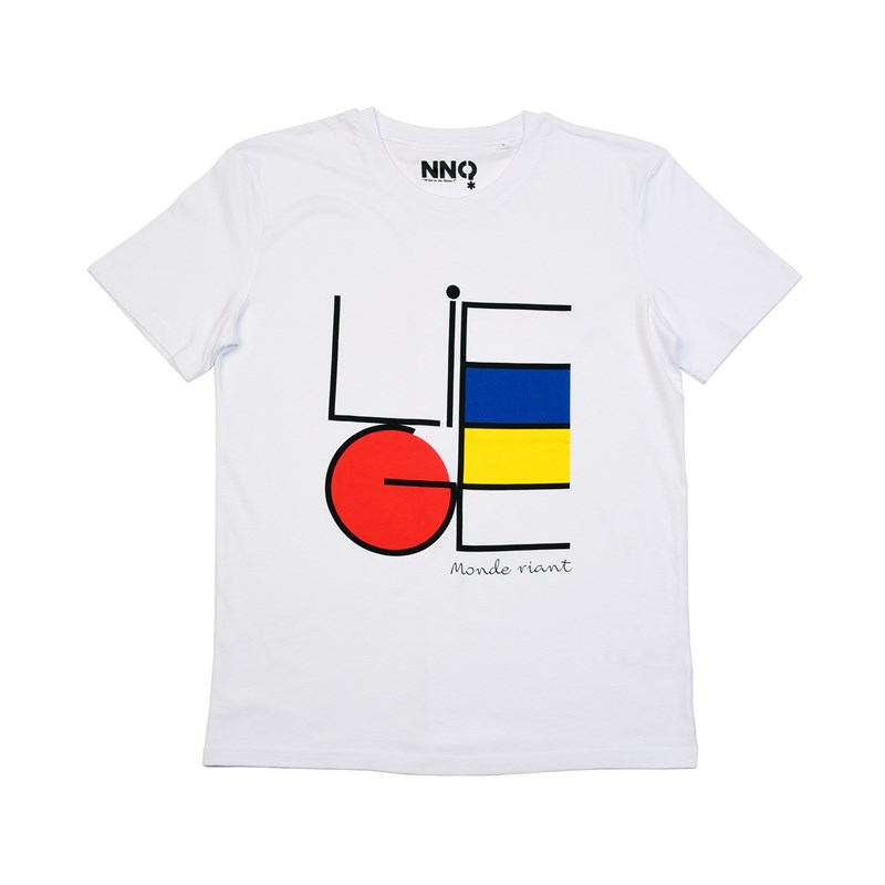 T-shirt "Liège Monde riant" blanc