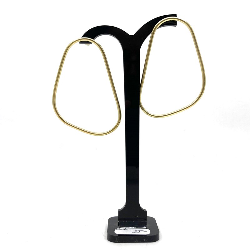 Boucles d'oreilles laiton TRIANGLE ARRONDI