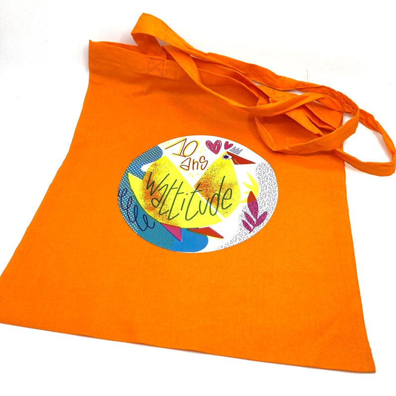 TOTE BAG Wattitude orange + badge offert