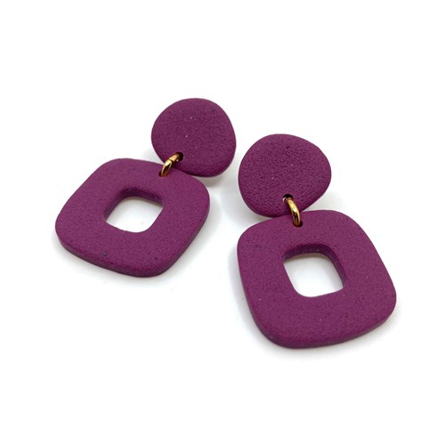 Olivia - Boucles d'oreilles mauve