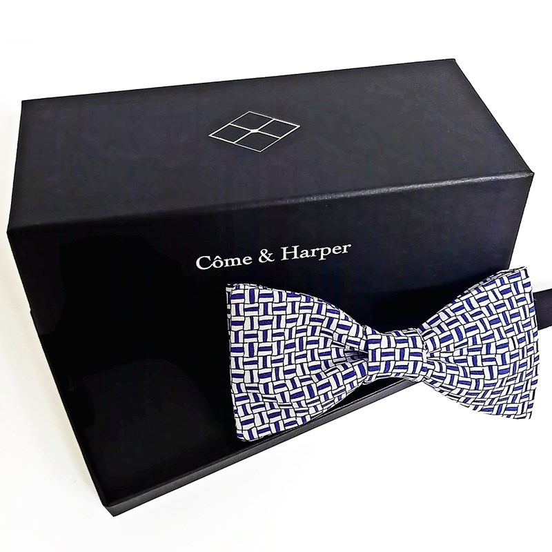 modèle Basile motif blue geometric