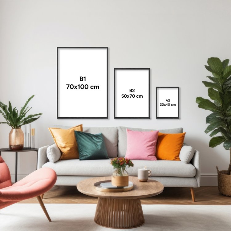 Affiche carte centre ville Liège -  50x70cm