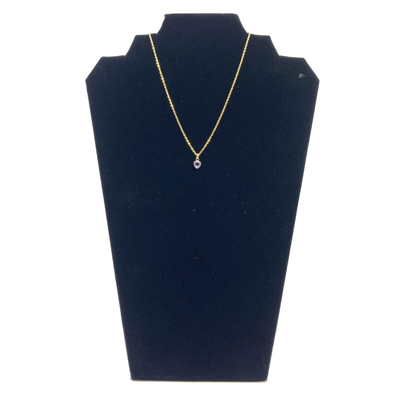 Collier - coeur mauve