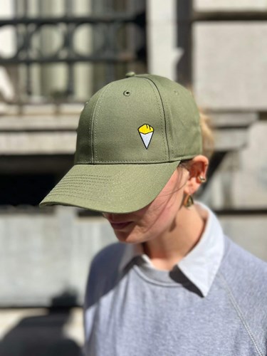Casquette baseball frites kaki