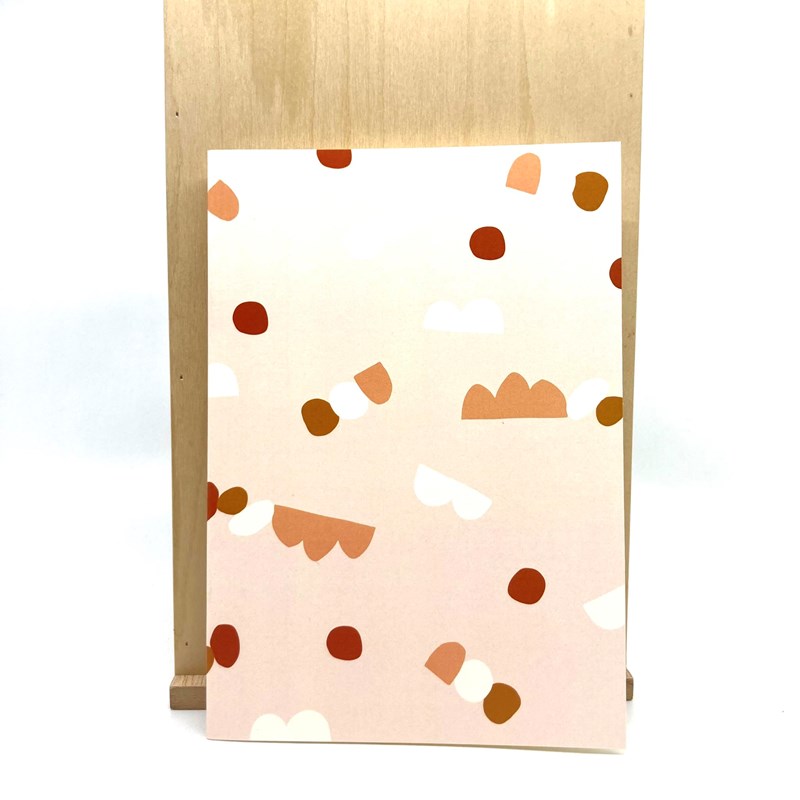 Carnet A5 3 motifs sur fond rose