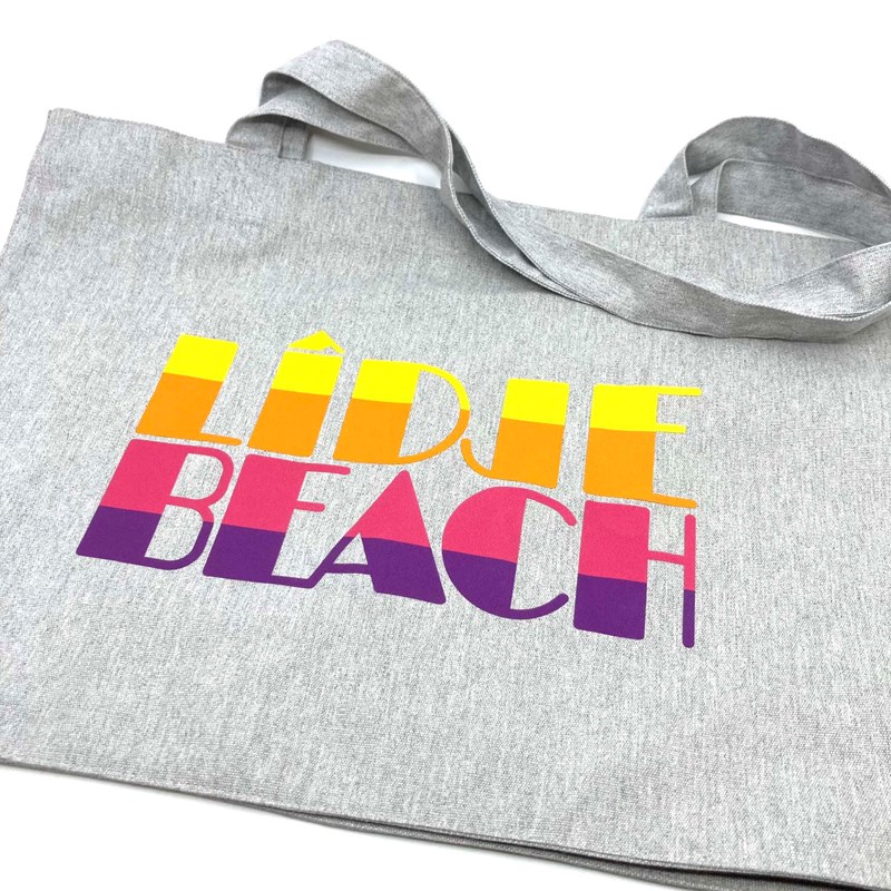 Shopping bag  "Lîdje Beach" gris chiné