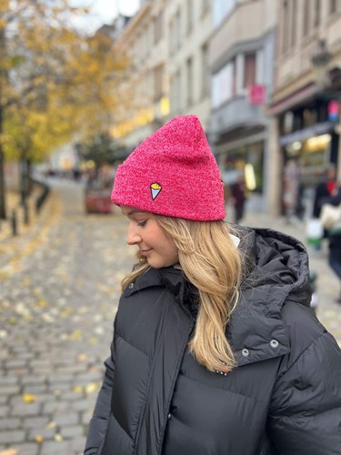 Bonnet rouge chiné