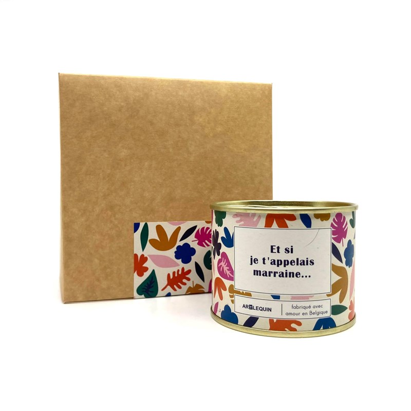 Bougie "Et si je t'appelais marraine" Thé vert