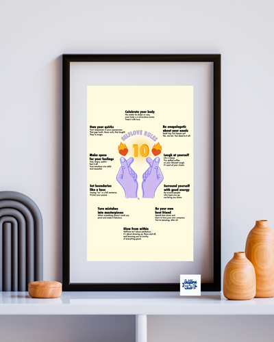 Affiche "Selflove rules" A4  (+ 2 tattoos)