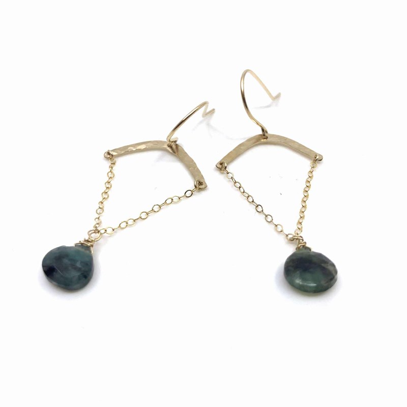 Boucles d'oreilles - Agates mousses