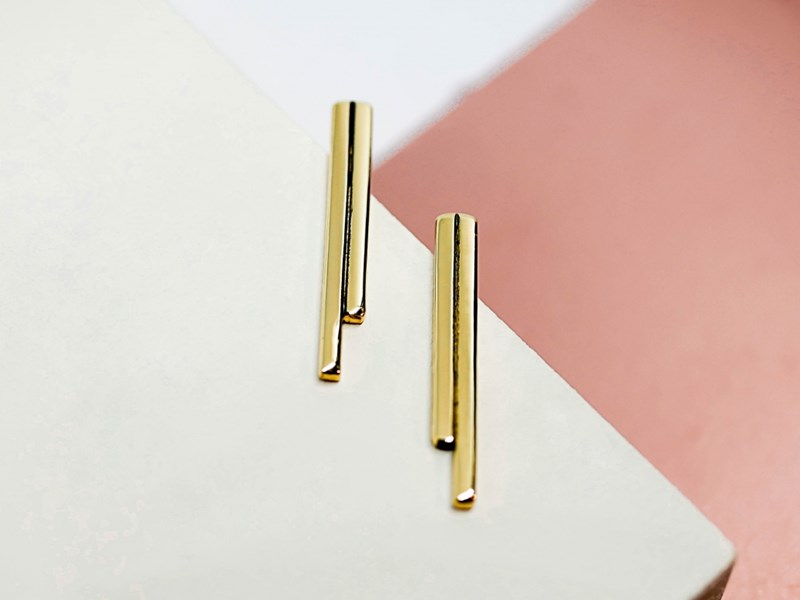 Boucles d'oreilles Alinéa paquées Or