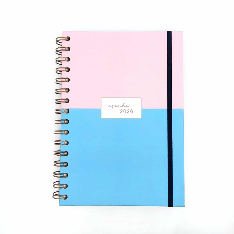 AGENDA 2026 – Bleu/poudré A5