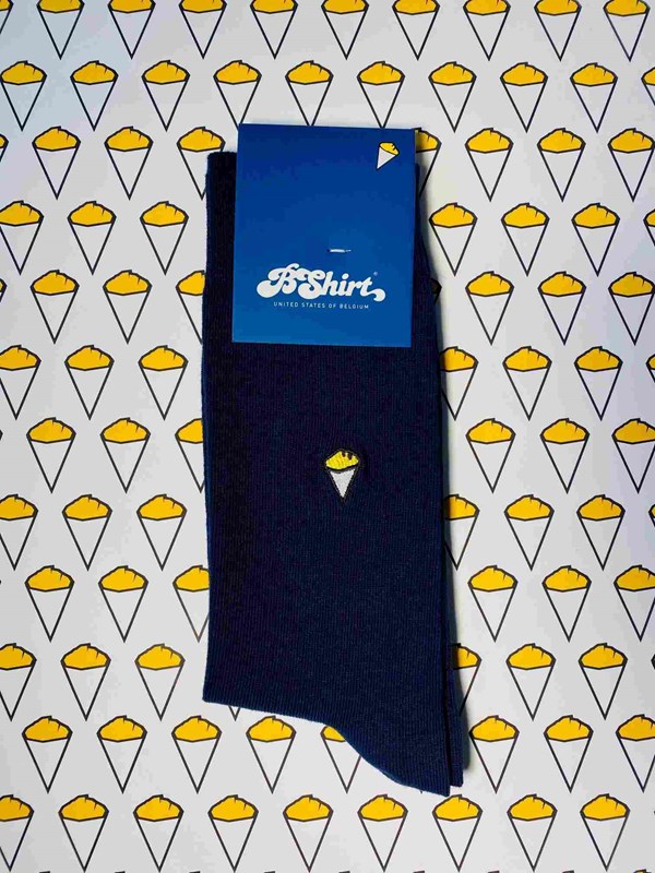 Chaussettes classiques "frites" navy